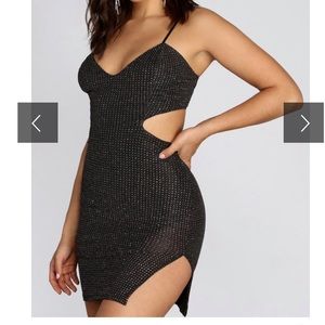 Glitter dress #slit